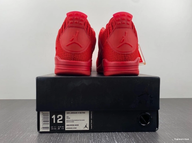 HYPE Red AQ3559-600 Jordan Retro 4 Flyknit 0819